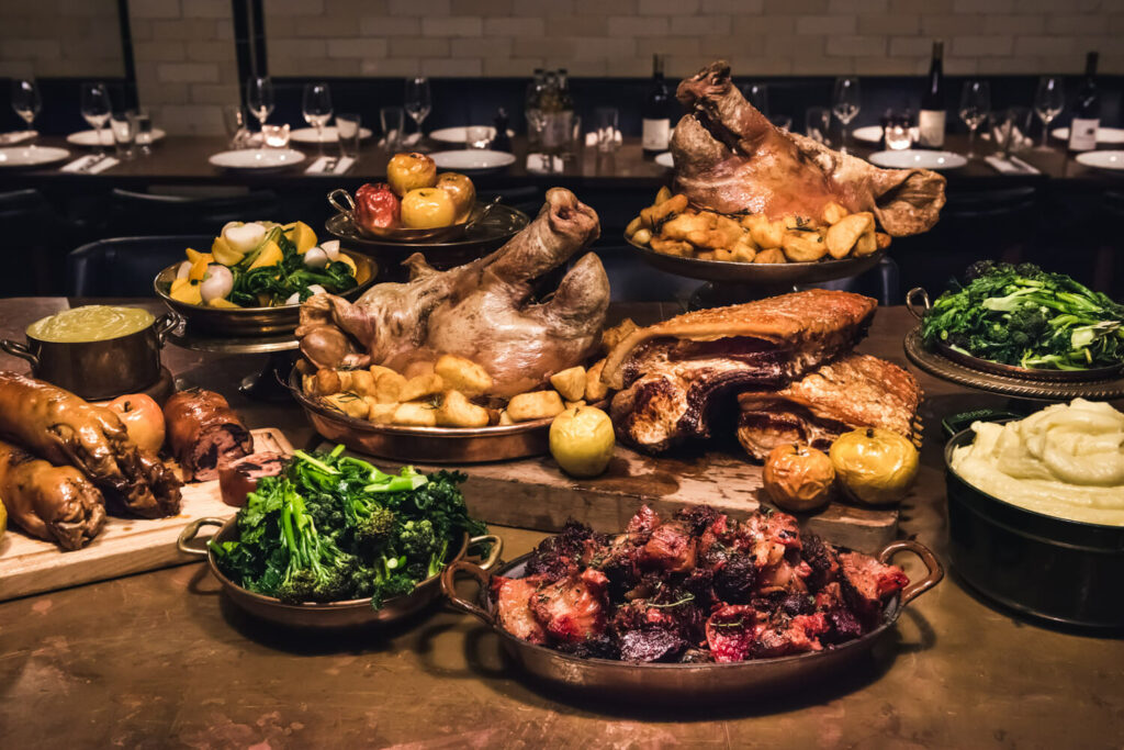 The Beefsteak Club 1 Hawksmoor Beefsteak Club showing dishes